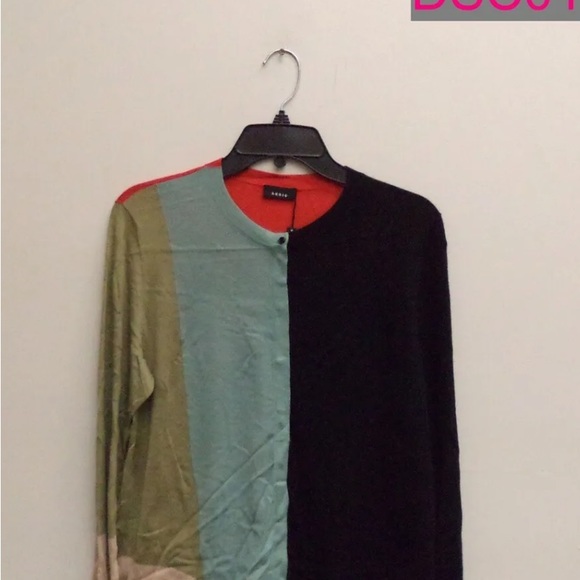 Akris Summer Intarsia Button multicolor cashmere & silk Cardigan - Picture 14 of 14